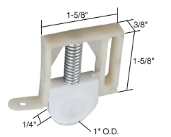C.R. Laurence CRL Sliding Screen Door Bottom Roller 1&quot; Steel Wheel for Academy Uni-Fit Doors - Package | B624