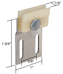 C.R. Laurence CRL Sliding Screen Door 1-3/4&quot; Bottom Guide for Croft Doors | B626