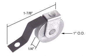 C.R. Laurence CRL Sliding Screen Door Spring Tension Roller 1&quot; Steel Ball Bearing Wheel for Metal Industries Bulk (30) Pack | B639B