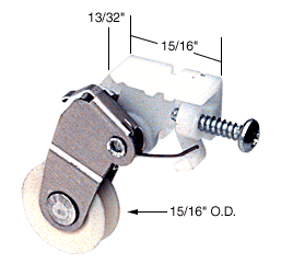 C.R. Laurence CRL Sliding Screen Door Bottom Roller 15/16&quot; Nylon Wheel for Metal Industries - Package | B647