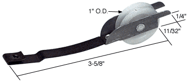 C.R. Laurence CRL Sliding Screen Door Spring Tension Roller, 1&quot; Nylon Wheel for Columbia Uni-Fit Doors - Package | B649