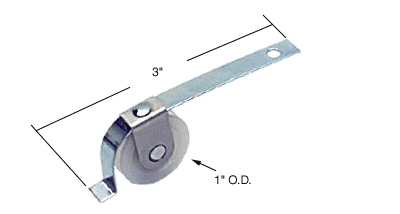 C.R. Laurence CRL Sliding Screen Door Spring Tension Roller 1&quot; Nylon Wheel for Academy Doors - Package | B681