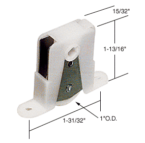 C.R. Laurence Sliding Screen Door Bottom Roller, 1&quot; Nylon Wheel - Package | B684