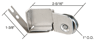 C.R. Laurence CRL Sliding Screen Door Spring Tension Roller 1&quot; Steel B.B. Wheel for International Doors - Package | B690