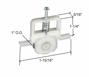 C.R. Laurence CRL Sliding Screen Door Bottom Roller 1&quot; Steel Wheel for Columbia Doors - Package | B695