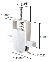 Strybuc Industries Sliding Screen Door Roller 1&quot; Steel Ball Bearing Wheel - Bulk | B737B