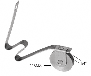C.R. Laurence CRL Sliding Screen Door Spring Tension Roller, 1&quot; Center Groove Ball Bearing Steel Wheel - Package | B746