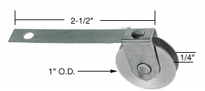C.R. Laurence CRL Stainless Steel Screen Door Roller with 1&quot; Diameter Wheel - Package | B753