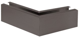 C.R. Laurence CRL Dark Bronze Anodized 12&quot; 135&amp;#186; Mitered Corner Cladding for B7S Series Heavy-Duty Square Base Shoe | B7S135DU
