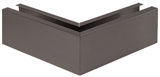 C.R. Laurence CRL Dark Bronze Anodized 12&quot; 90&amp;#186; Mitered Corner Cladding for B7S Series Heavy-Duty Square Base Shoe | B7S90DU