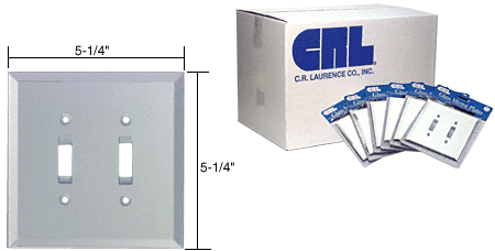 C.R. Laurence CRL Double Toggle Switch in 60pc Bulk Packs-Clear Glass | B8C