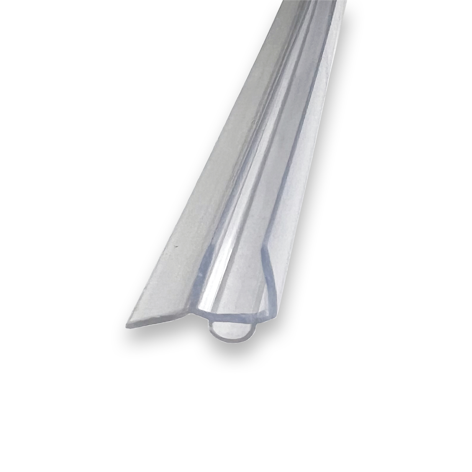 Universal Clear Polycarbonate U-Channel with Soft Vinyl Bulb Seal for 3/16&quot;, 1/4&quot;&quot; and 5/16&quot; Glass - 73&quot; Long | BASV95
