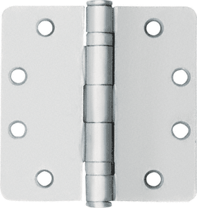 C.R. Laurence CRL Satin Chrome Standard Weight 1/4&quot; Radius Ball Bearing Template Butt Hinge | BB30A