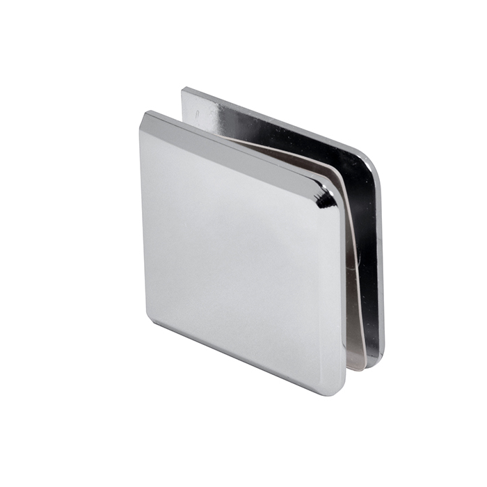 CRL Polished Chrome Beveled Hole-in-Glass Style Wall Mount Heavy-Duty Glass Clamp
 | BCU4CH