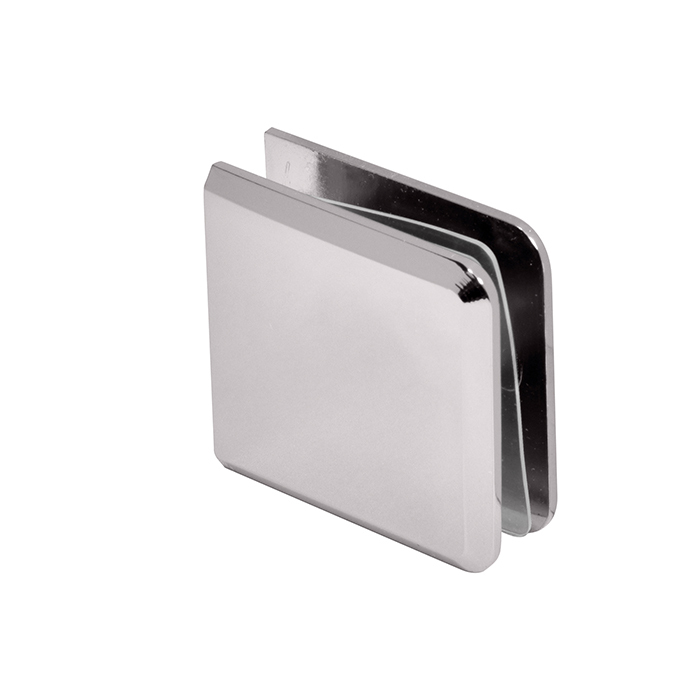 CRL Polished Nickel Beveled Hole-in-Glass Style Wall Mount Heavy-Duty Glass Clamp
 | BCU4PN