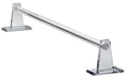 Mirart 30&quot; Long 1&quot; Dia. Acrylic Mirror Towel Bar with Self-Stick Back Plate  | BE430MSS