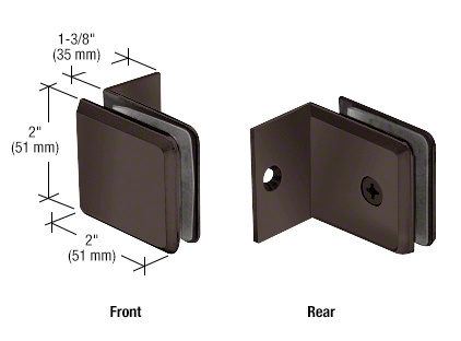 CRL Oil Rubbed Bronze Fixed Panel Beveled Clamp With Small Leg | BGC0370RB