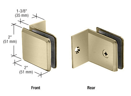 CRL Brushed Bronze Fixed Panel Beveled Clamp With Small Leg | BGC037BBRZ