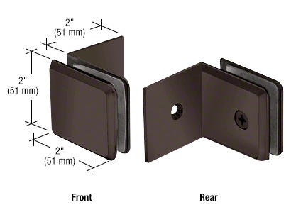 CRL Oil Rubbed Bronze Fixed Panel Beveled Clamp With Large Leg | BGC0390RB