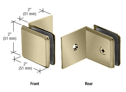 CRL Brushed Bronze Fixed Panel Beveled Clamp With Large Leg | BGC039BBRZ