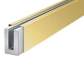 C.R. Laurence CRL Polished Brass Cladding for B5L Series Low Profile Base Shoe | BLCPB10