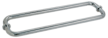 CRL Polished Nickel 12&quot; BM Series Back-to-Back Tubular Towel Bars With Metal Washers
 | BM12X12PN