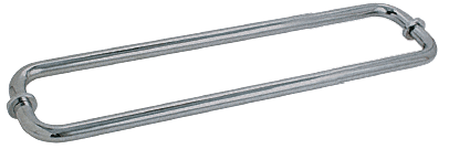 CRL Brushed Nickel 18&quot; BM Series Back-to-Back Tubular Towel Bars with Metal Washers | BM18X18BN