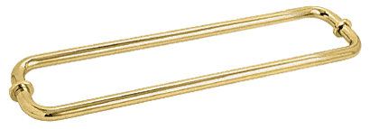 CRL Polished Brass 18&quot; BM Series Back-to-Back Tubular Towel Bars with Metal Washers
 | BM18X18BR