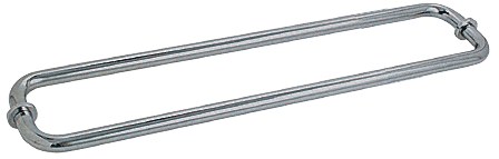 CRL Brushed Nickel 24&quot; BM Series Back-to-Back Tubular Towel Bars With Metal Washers
 | BM24X24BN