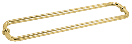 CRL Polished Brass 24&quot; BM Series Back-to-Back Tubular Towel Bars With Metal Washers | BM24X24BR