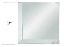 C.R. Laurence CRL 2&quot; Mirror Square Beveled on 2 Sides  | BM2C2