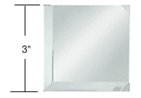 C.R. Laurence CRL 3&quot; Mirror Square Beveled on 2 Sides  | BM2C3