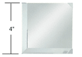 C.R. Laurence CRL 4&quot; Mirror Square Beveled on 2 Sides  | BM2C4