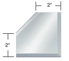 C.R. Laurence CRL 2&quot; Mitered Mirror Corner Beveled on 3 Sides | BM2M2