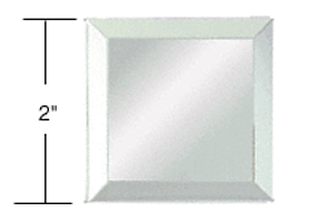 C.R. Laurence CRL 2&quot; Mirror Square Beveled on All Sides | BM4C2