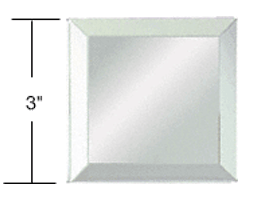 C.R. Laurence CRL 3&quot; Mirror Square Beveled on All Sides | BM4C3