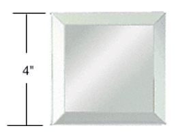 C.R. Laurence CRL 4&quot; Mirror Square Beveled on All Sides | BM4C4
