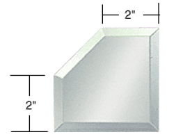 C.R. Laurence CRL 2&quot; Mitered Mirror Corner Beveled on All Sides | BM4M2