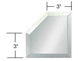 C.R. Laurence CRL 3&quot; Mitered Mirror Corner Beveled on All Sides | BM4M3