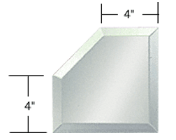 C.R. Laurence CRL 4&quot; Mitered Mirror Corner Beveled on All Sides | BM4M4