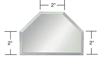 C.R. Laurence CRL 2&quot; Mirror T-Connector Beveled on All Sides | BM4T2