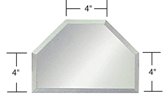 C.R. Laurence CRL 4&quot; Mirror T-Connector Beveled on All Sides | BM4T4