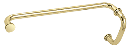 CRL Polished Brass 6&quot; Pull Handle and 18&quot; Towel Bar BM Series Combination With Metal Washers
 | BM6X18BR