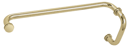 CRL Satin Brass 6&quot; Pull Handle and 18&quot; Towel Bar BM Series Combination With Metal Washers
 | BM6X18SB