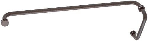 CRL Oil Rubbed Bronze 6&quot; Pull Handle and 24&quot; Towel Bar BM Series Combination With Metal Washers | BM6X240RB
