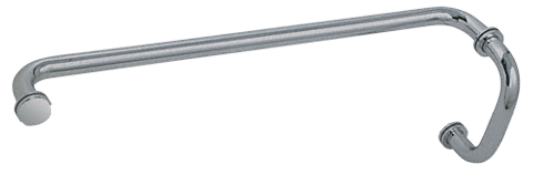 CRL Brushed Nickel 6&quot; Pull Handle and 24&quot; Towel Bar BM Series Combination With Metal Washers | BM6X24BN
