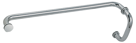 CRL Polished Nickel 6&quot; Pull Handle and 24&quot; Towel Bar BM Series Combination With Metal Washers | BM6X24PN