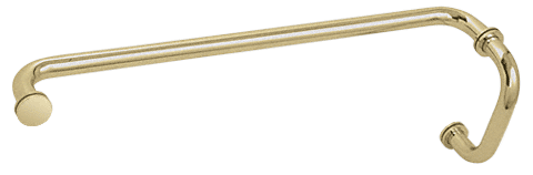 CRL Satin Brass 6&quot; Pull Handle and 24&quot; Towel Bar BM Series Combination With Metal Washers | BM6X24SB