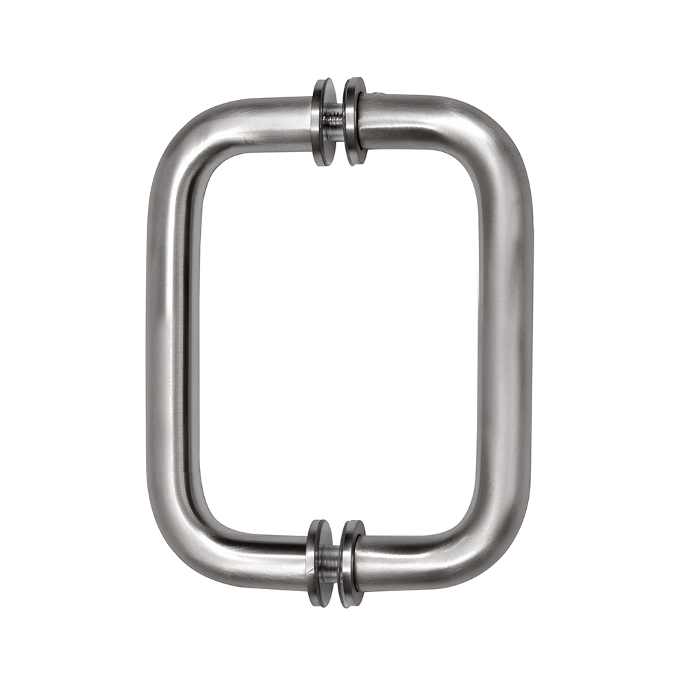 CRL 6&quot; Brushed Stainless (BM Series) Tubular Back-To-Back Pull Handle with Metal Washers | BM6X6BS