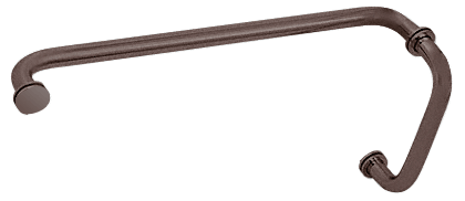 CRL Oil Rubbed Bronze 8&quot; Pull Handle and 18&quot; Towel Bar BM Series Combination With Metal Washers | BM8X180RB